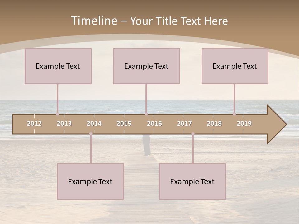 A Person Standing On A Wooden Walkway Near The Ocean PowerPoint Template