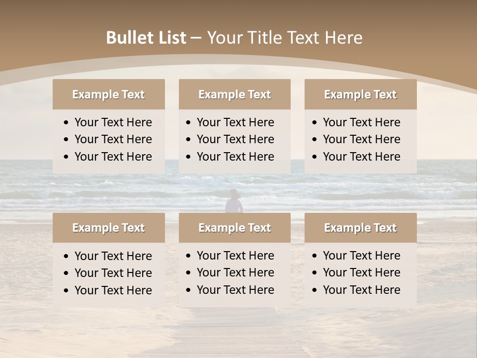 A Person Standing On A Wooden Walkway Near The Ocean PowerPoint Template