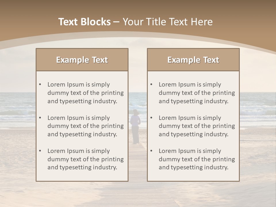 A Person Standing On A Wooden Walkway Near The Ocean PowerPoint Template