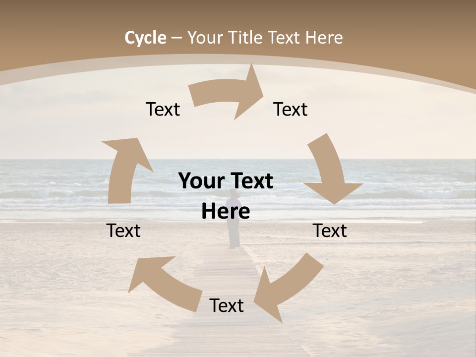 A Person Standing On A Wooden Walkway Near The Ocean PowerPoint Template