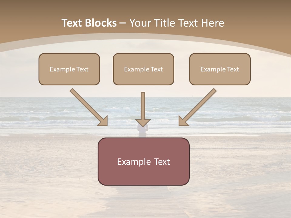 A Person Standing On A Wooden Walkway Near The Ocean PowerPoint Template