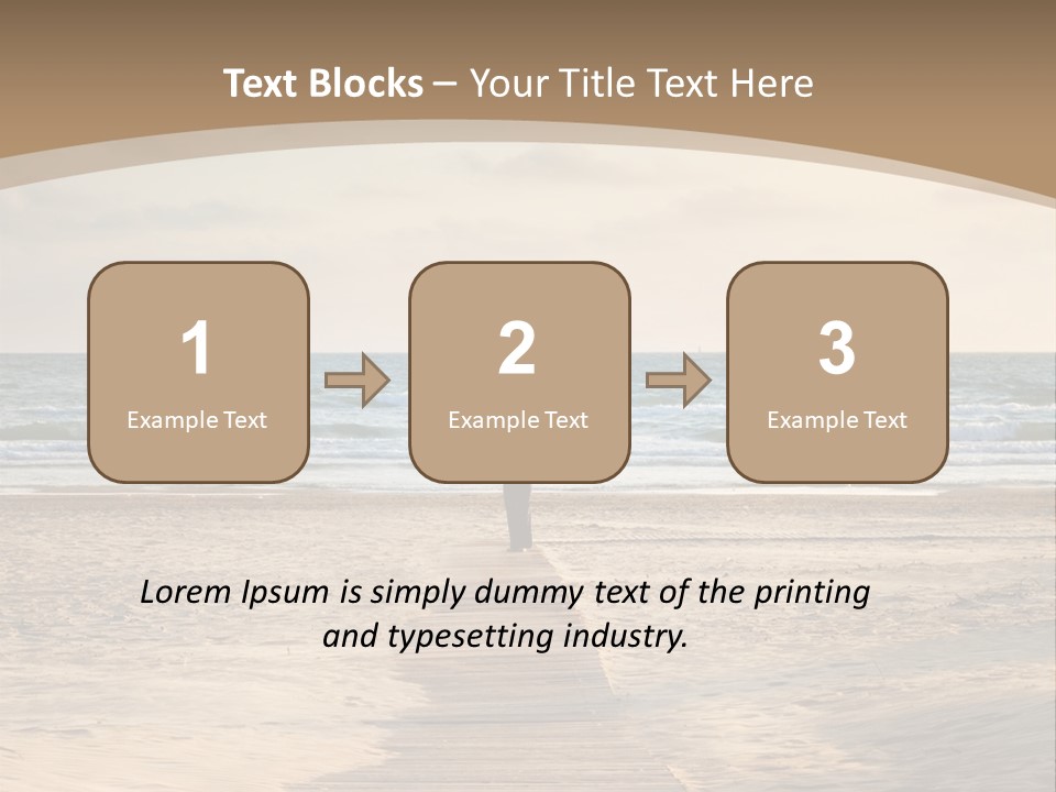 A Person Standing On A Wooden Walkway Near The Ocean PowerPoint Template