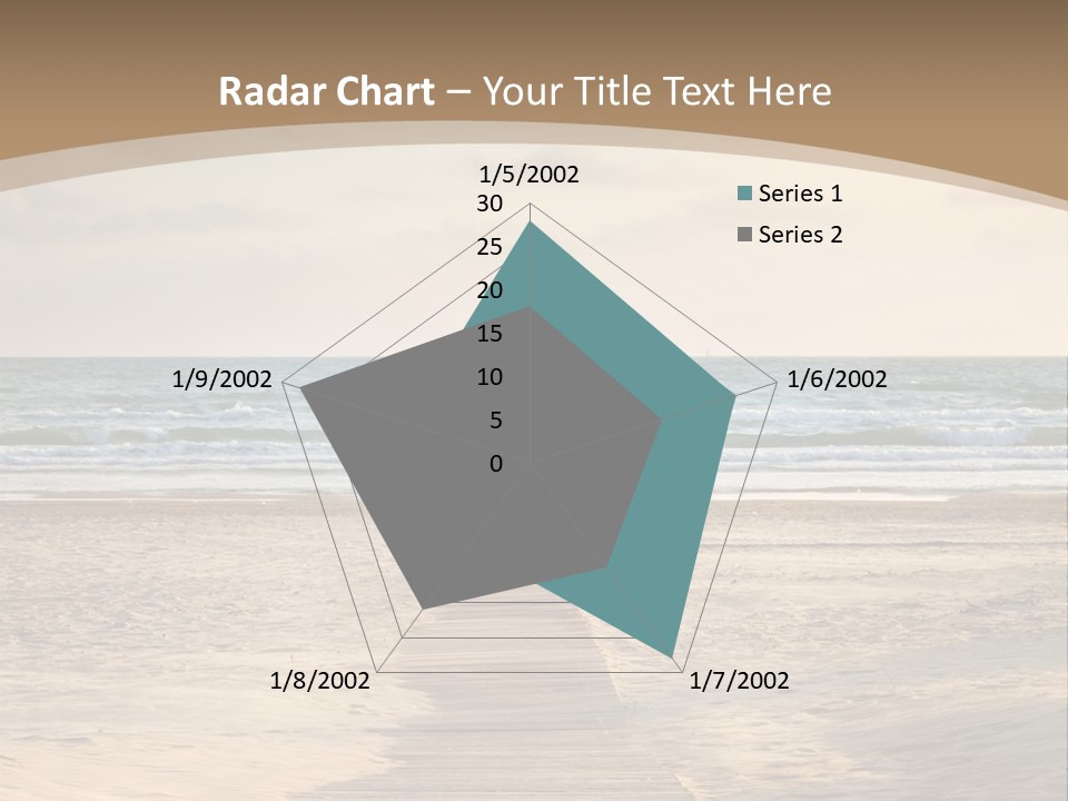 A Person Standing On A Wooden Walkway Near The Ocean PowerPoint Template