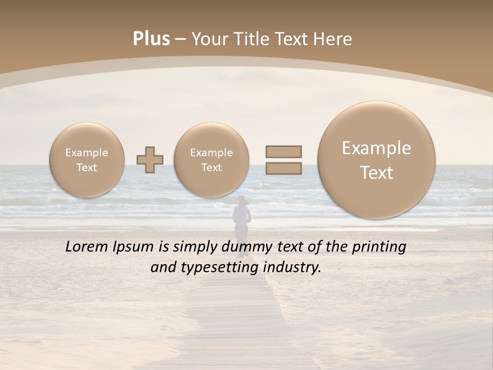 A Person Standing On A Wooden Walkway Near The Ocean PowerPoint Template