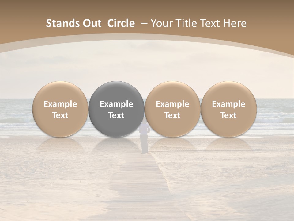 A Person Standing On A Wooden Walkway Near The Ocean PowerPoint Template