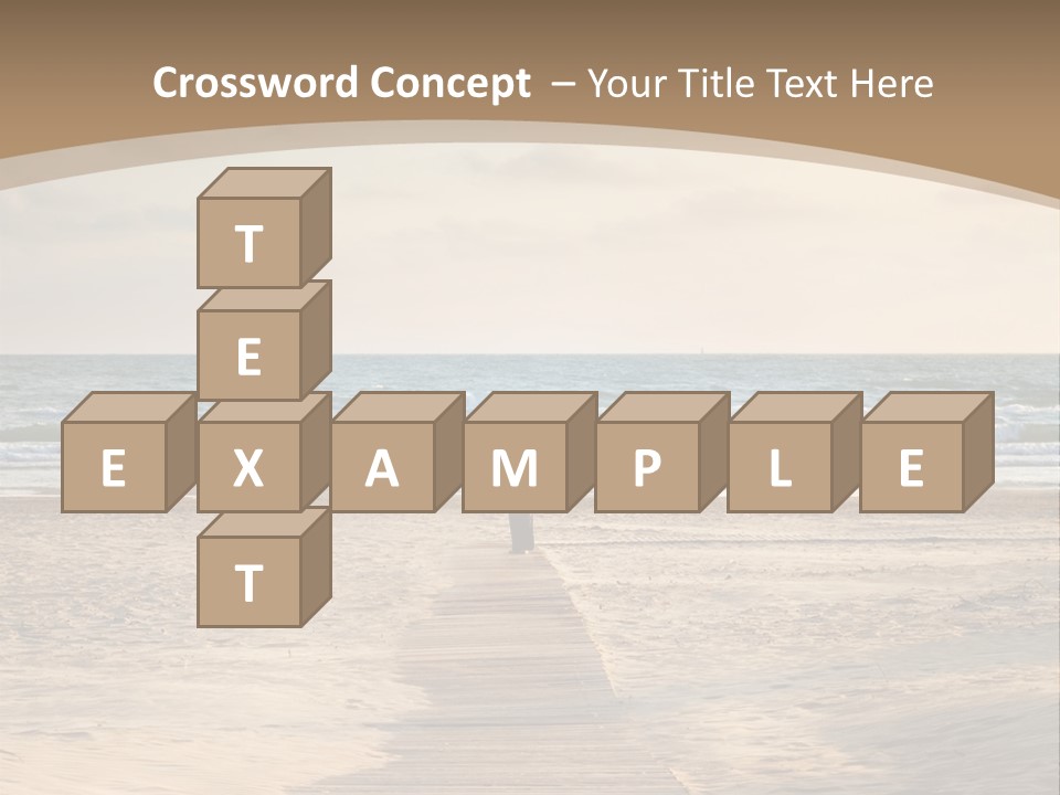 A Person Standing On A Wooden Walkway Near The Ocean PowerPoint Template