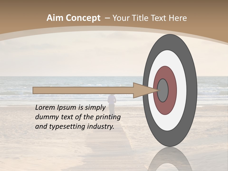 A Person Standing On A Wooden Walkway Near The Ocean PowerPoint Template