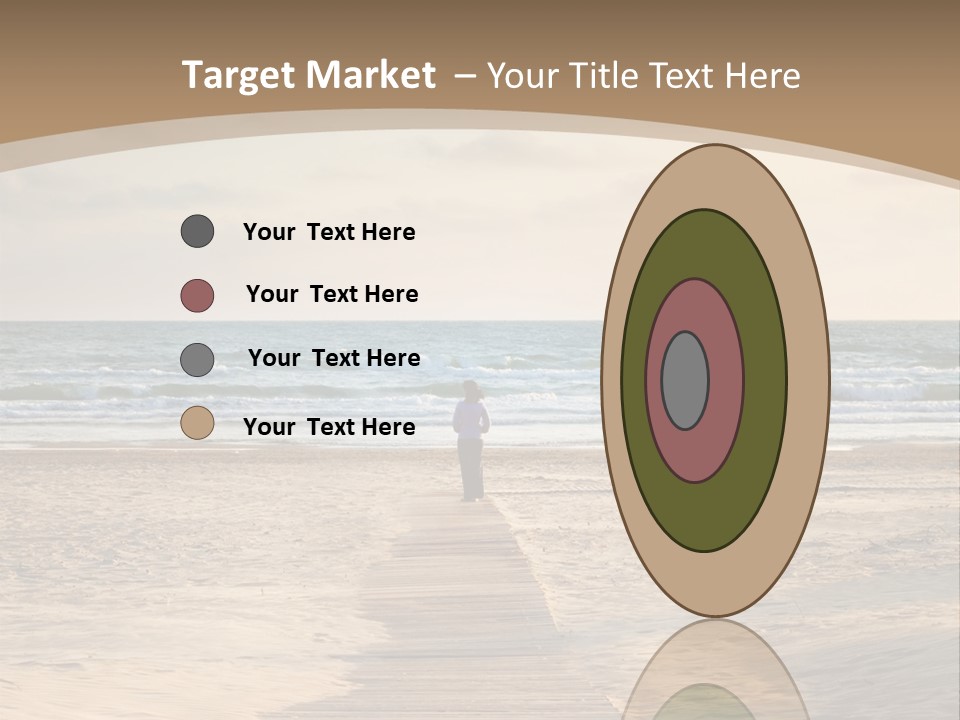 A Person Standing On A Wooden Walkway Near The Ocean PowerPoint Template