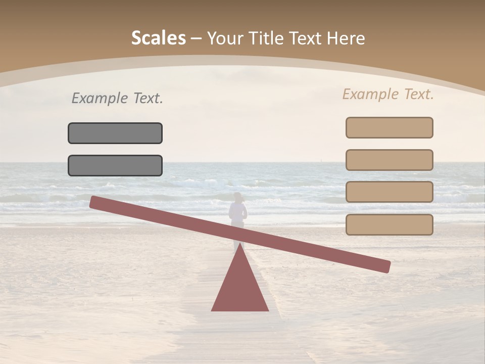 A Person Standing On A Wooden Walkway Near The Ocean PowerPoint Template