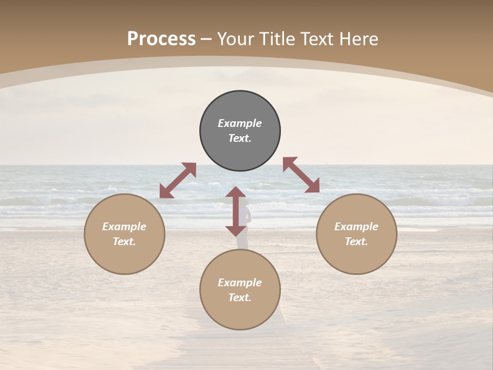 A Person Standing On A Wooden Walkway Near The Ocean PowerPoint Template