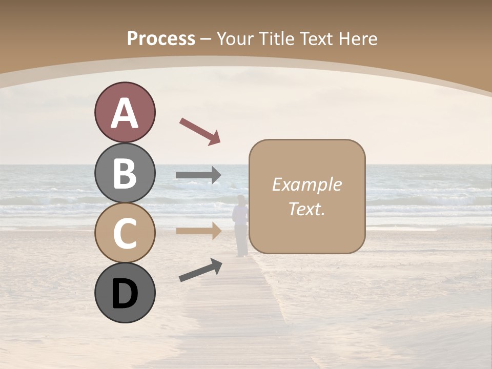 A Person Standing On A Wooden Walkway Near The Ocean PowerPoint Template