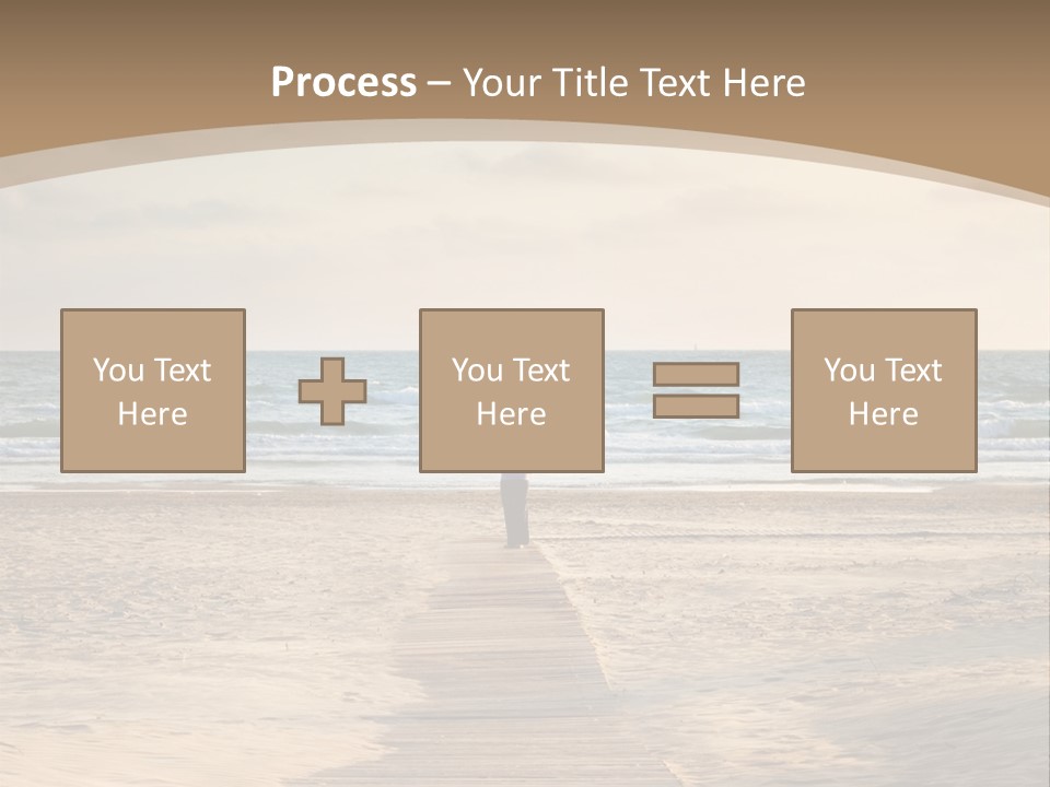 A Person Standing On A Wooden Walkway Near The Ocean PowerPoint Template