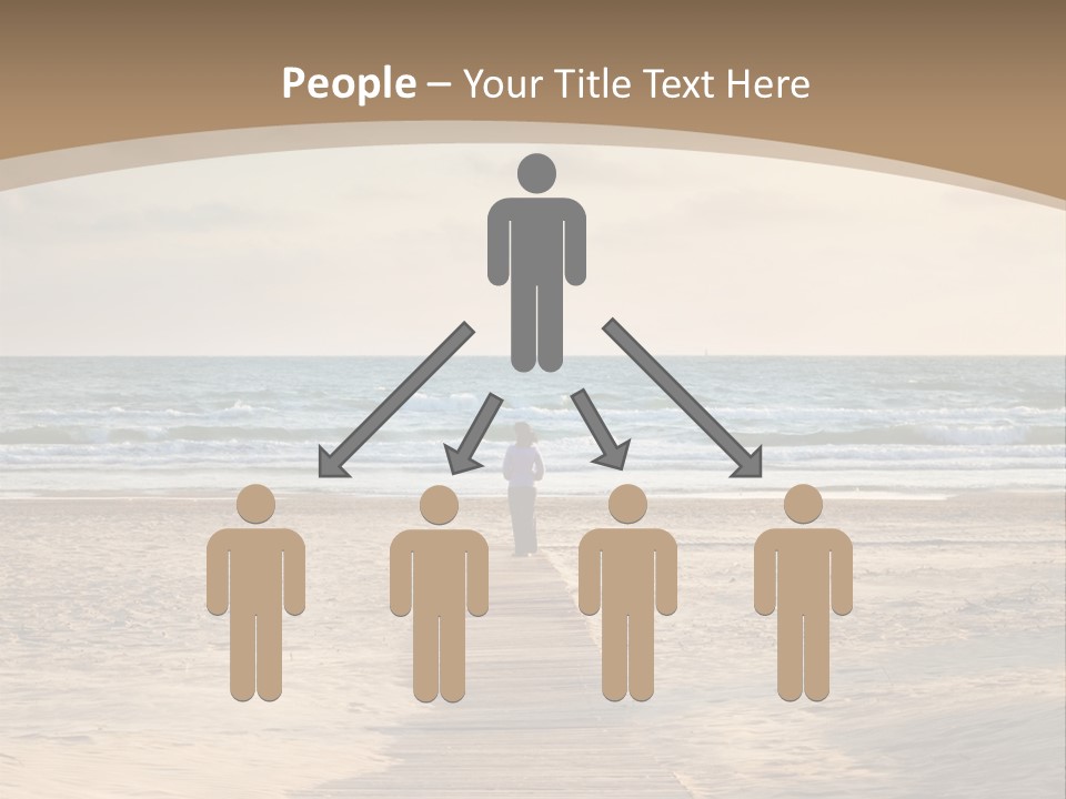 A Person Standing On A Wooden Walkway Near The Ocean PowerPoint Template