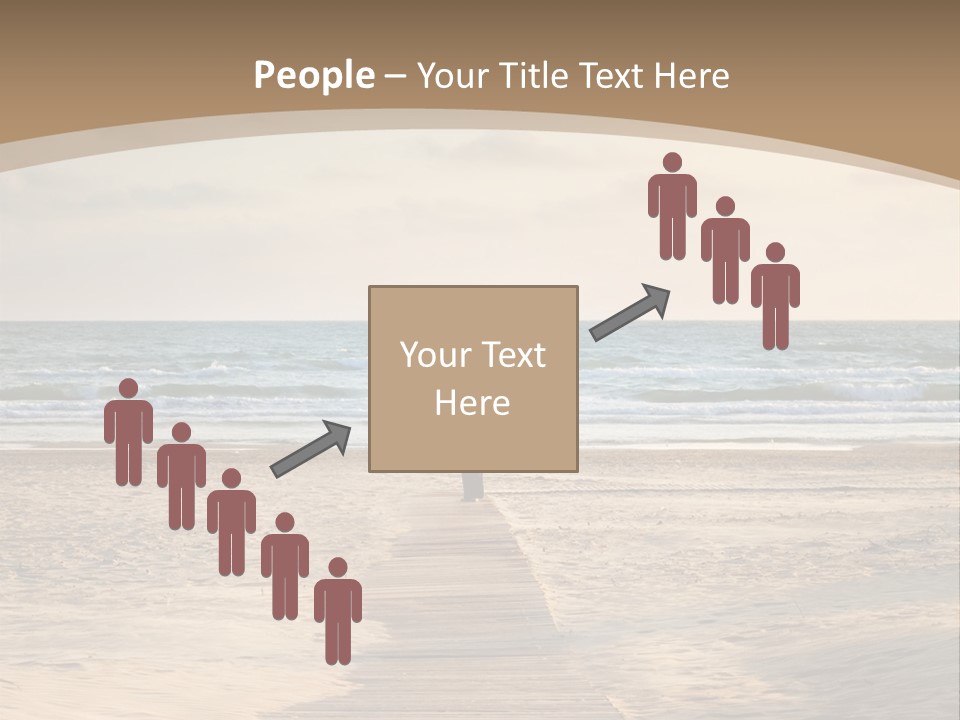 A Person Standing On A Wooden Walkway Near The Ocean PowerPoint Template