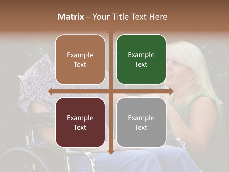 A Woman In A Wheel Chair Talking To Another Woman PowerPoint Template