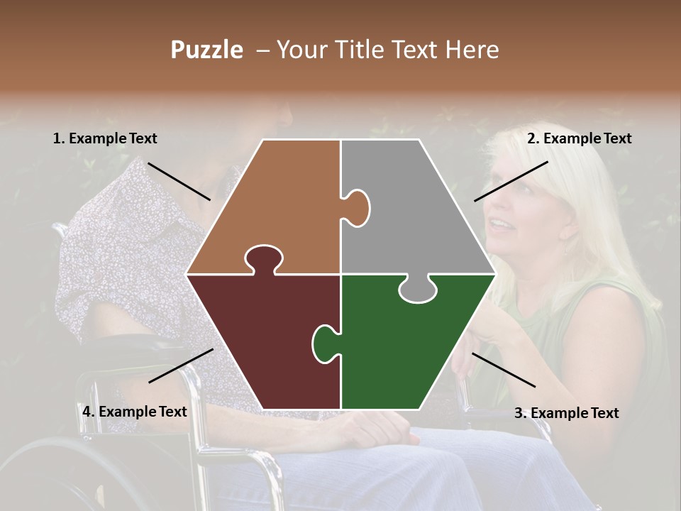 A Woman In A Wheel Chair Talking To Another Woman PowerPoint Template