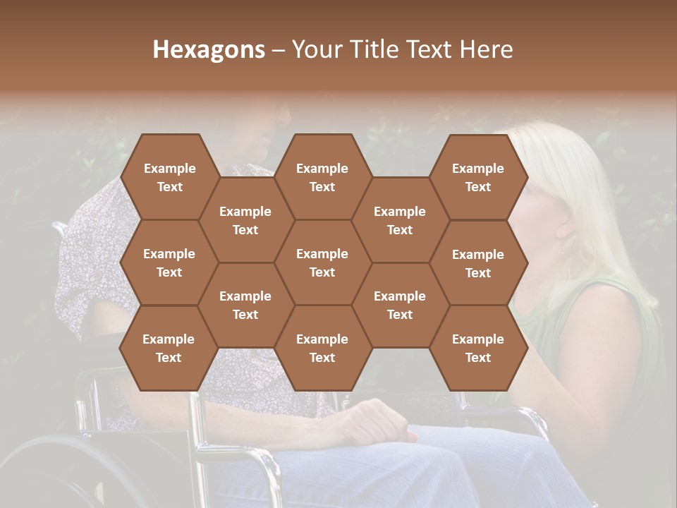 A Woman In A Wheel Chair Talking To Another Woman PowerPoint Template