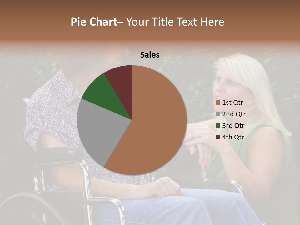 A Woman In A Wheel Chair Talking To Another Woman PowerPoint Template