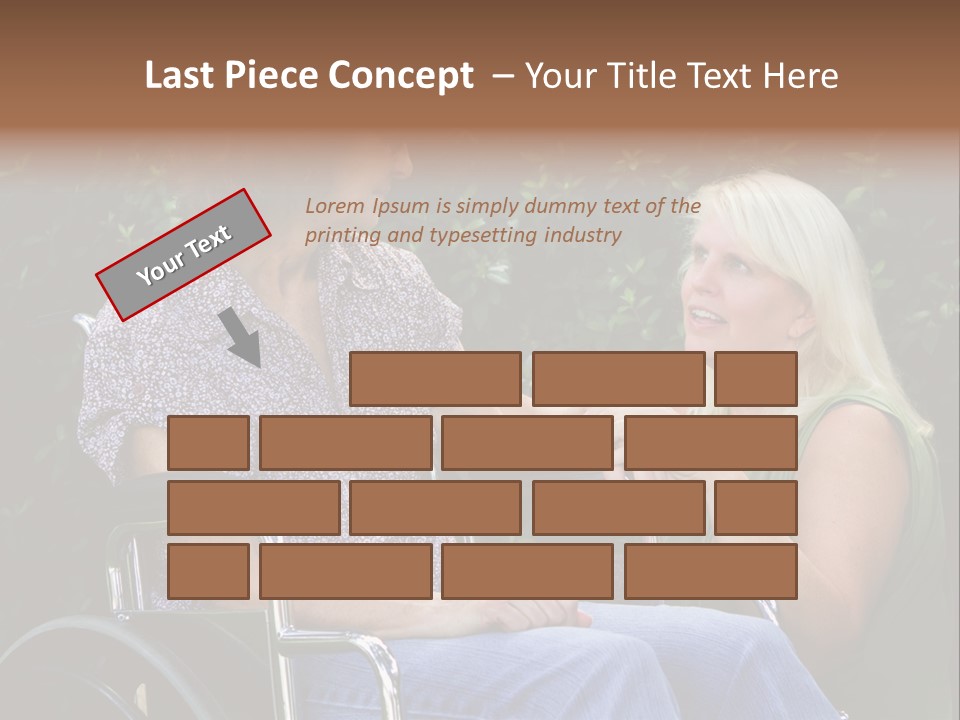 A Woman In A Wheel Chair Talking To Another Woman PowerPoint Template