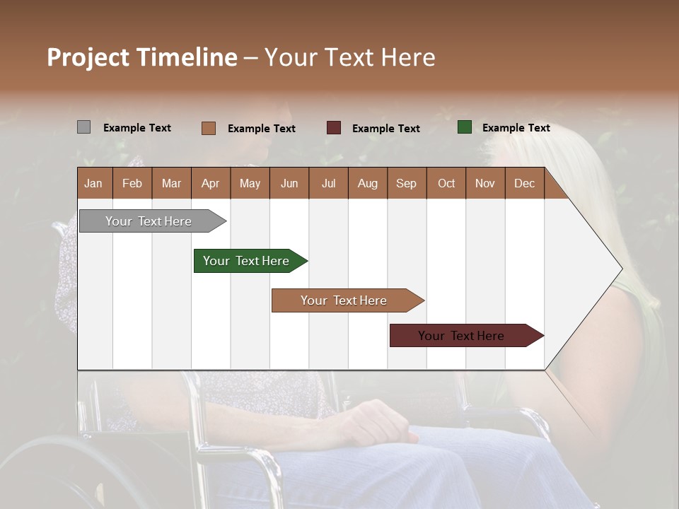 A Woman In A Wheel Chair Talking To Another Woman PowerPoint Template