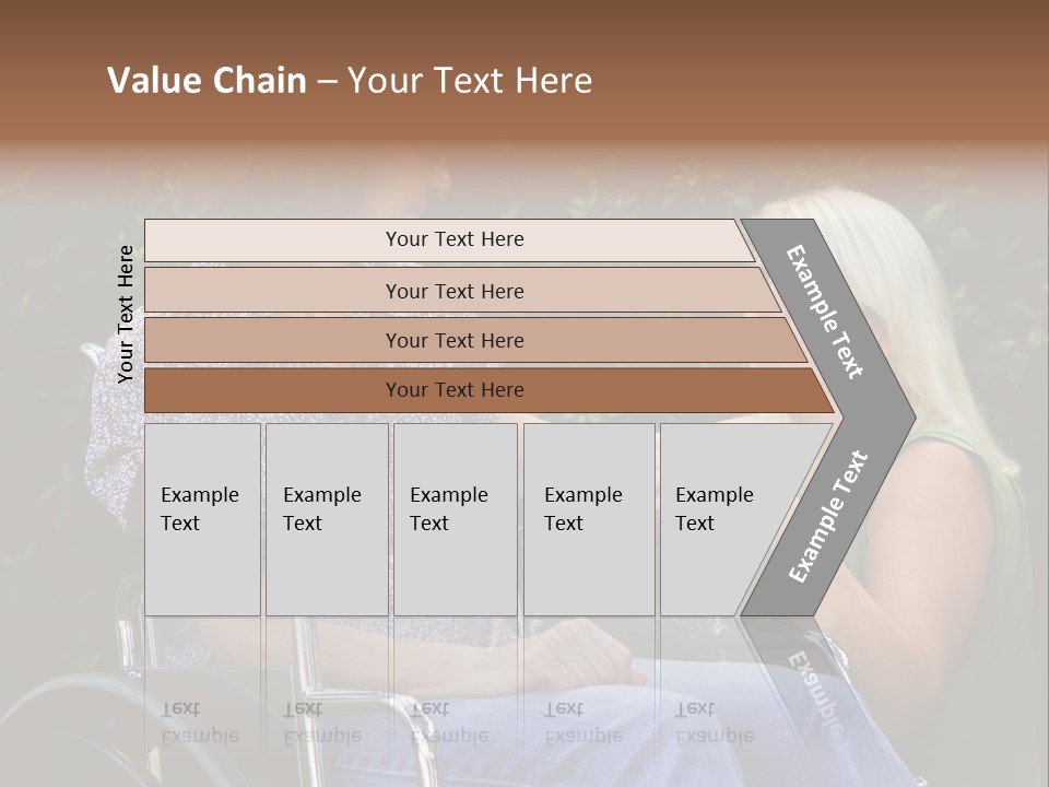 A Woman In A Wheel Chair Talking To Another Woman PowerPoint Template