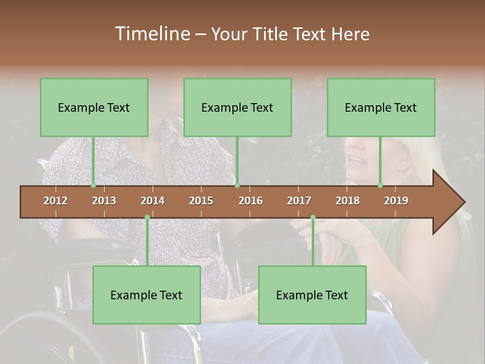 A Woman In A Wheel Chair Talking To Another Woman PowerPoint Template