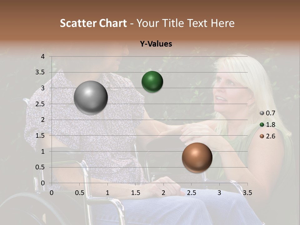 A Woman In A Wheel Chair Talking To Another Woman PowerPoint Template