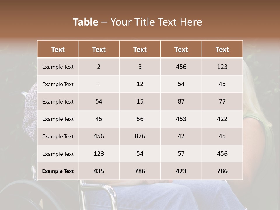 A Woman In A Wheel Chair Talking To Another Woman PowerPoint Template
