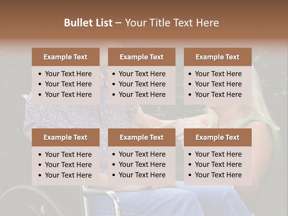 A Woman In A Wheel Chair Talking To Another Woman PowerPoint Template