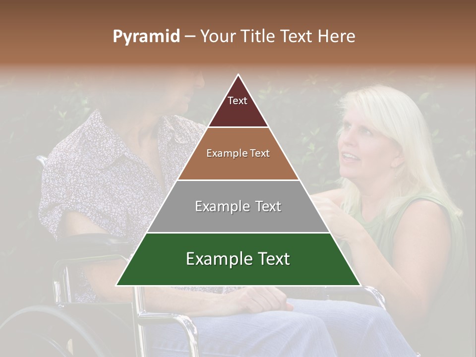 A Woman In A Wheel Chair Talking To Another Woman PowerPoint Template