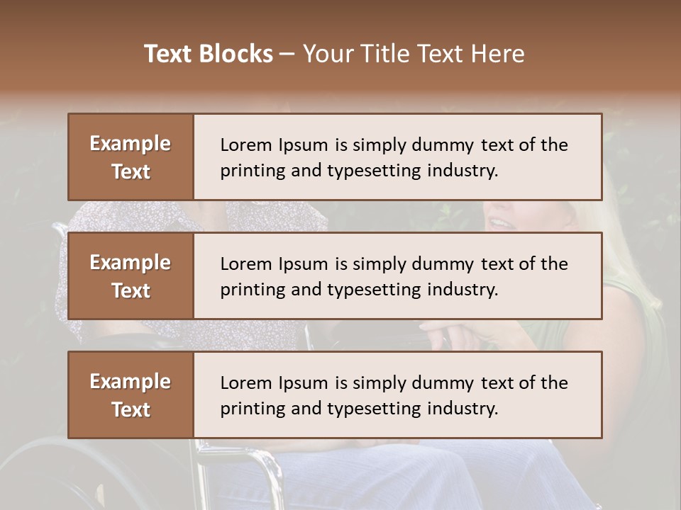 A Woman In A Wheel Chair Talking To Another Woman PowerPoint Template