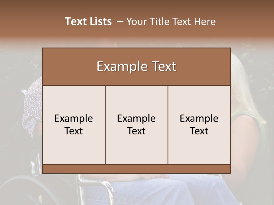 A Woman In A Wheel Chair Talking To Another Woman PowerPoint Template