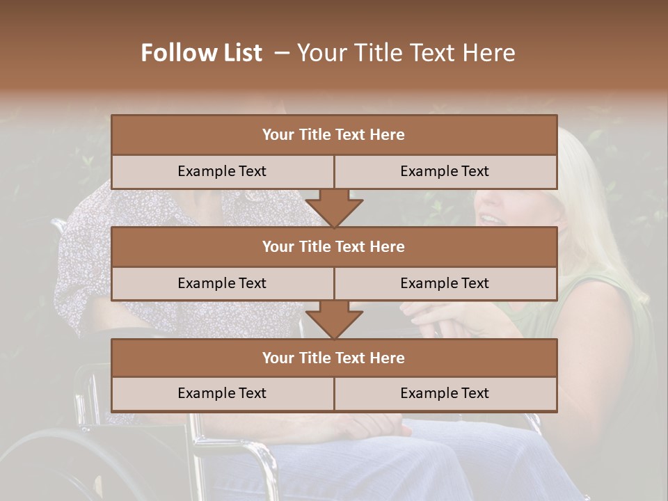 A Woman In A Wheel Chair Talking To Another Woman PowerPoint Template