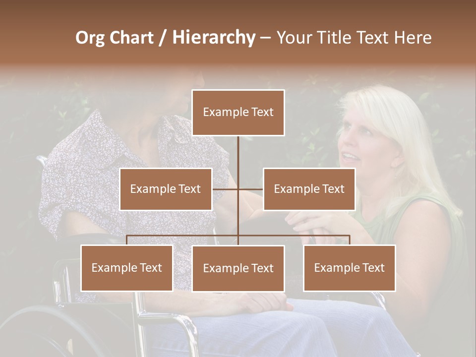 A Woman In A Wheel Chair Talking To Another Woman PowerPoint Template
