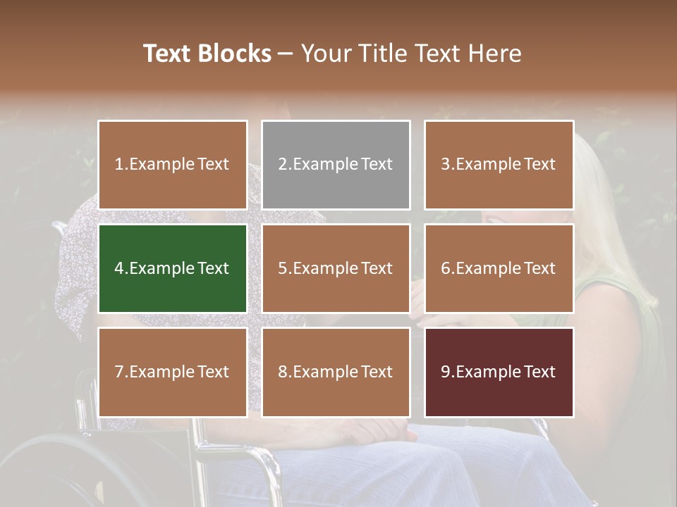 A Woman In A Wheel Chair Talking To Another Woman PowerPoint Template