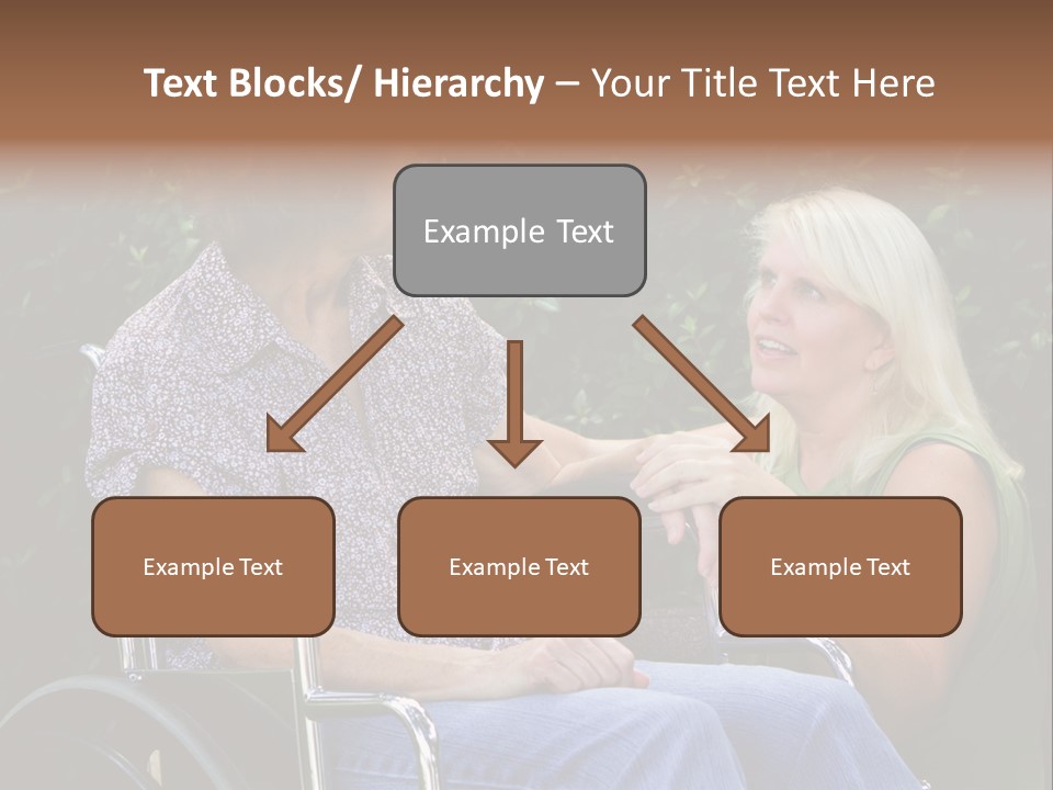 A Woman In A Wheel Chair Talking To Another Woman PowerPoint Template