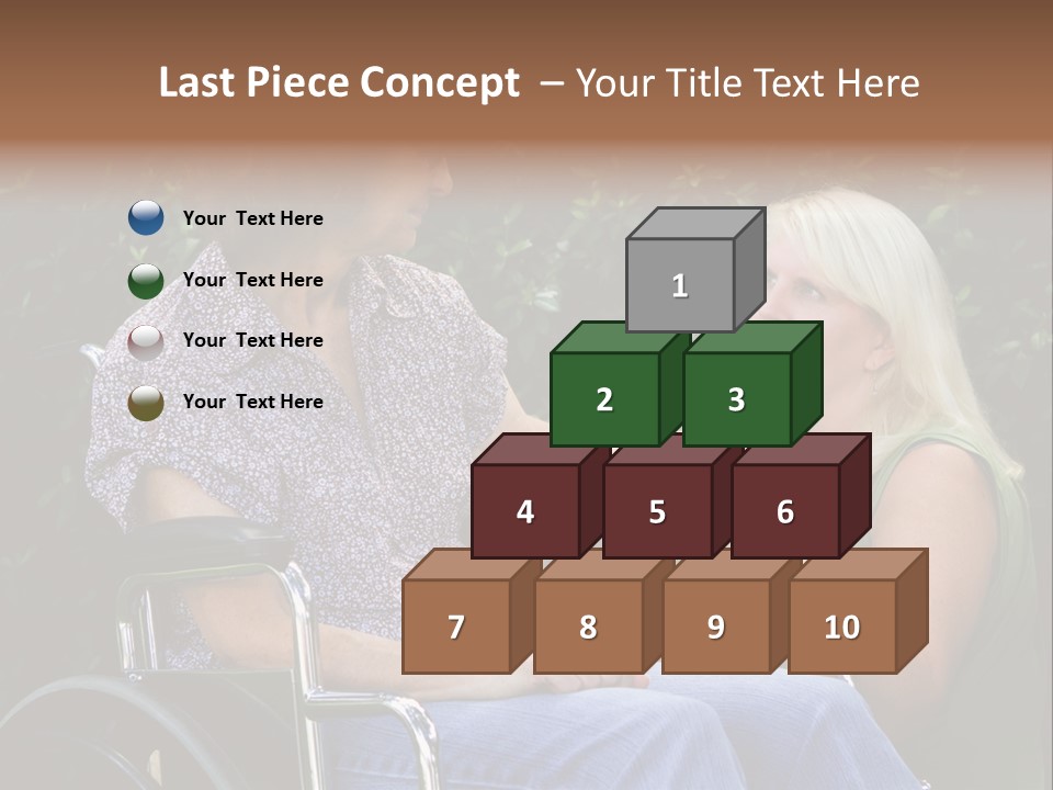 A Woman In A Wheel Chair Talking To Another Woman PowerPoint Template