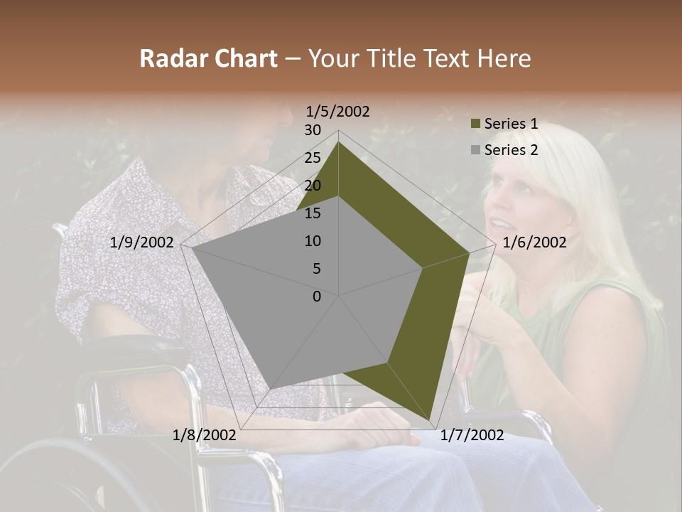 A Woman In A Wheel Chair Talking To Another Woman PowerPoint Template