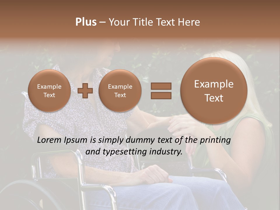 A Woman In A Wheel Chair Talking To Another Woman PowerPoint Template