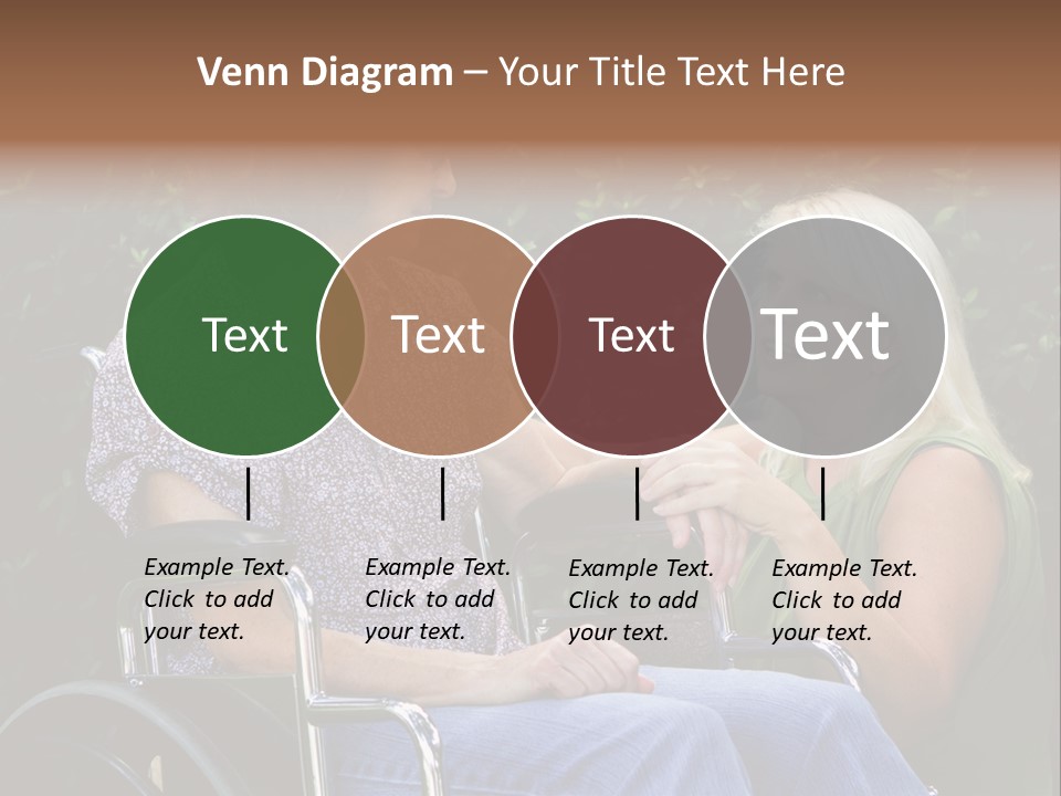 A Woman In A Wheel Chair Talking To Another Woman PowerPoint Template