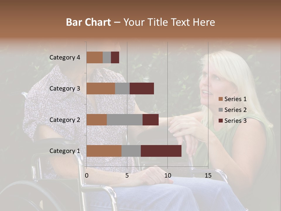 A Woman In A Wheel Chair Talking To Another Woman PowerPoint Template