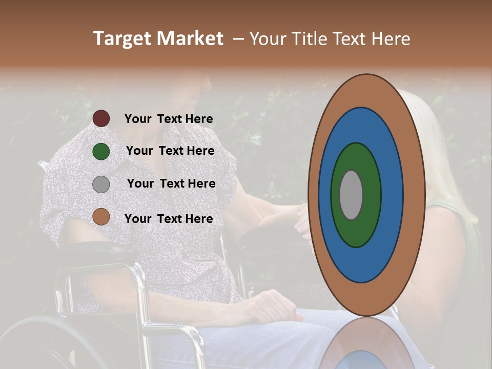 A Woman In A Wheel Chair Talking To Another Woman PowerPoint Template