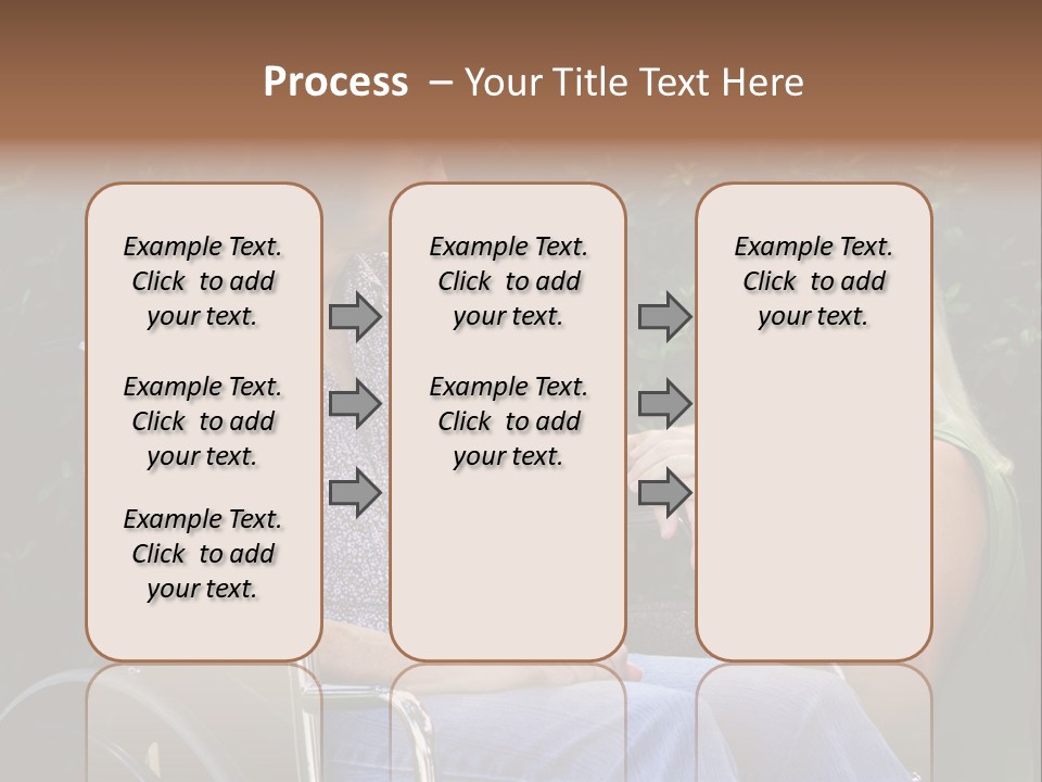 A Woman In A Wheel Chair Talking To Another Woman PowerPoint Template