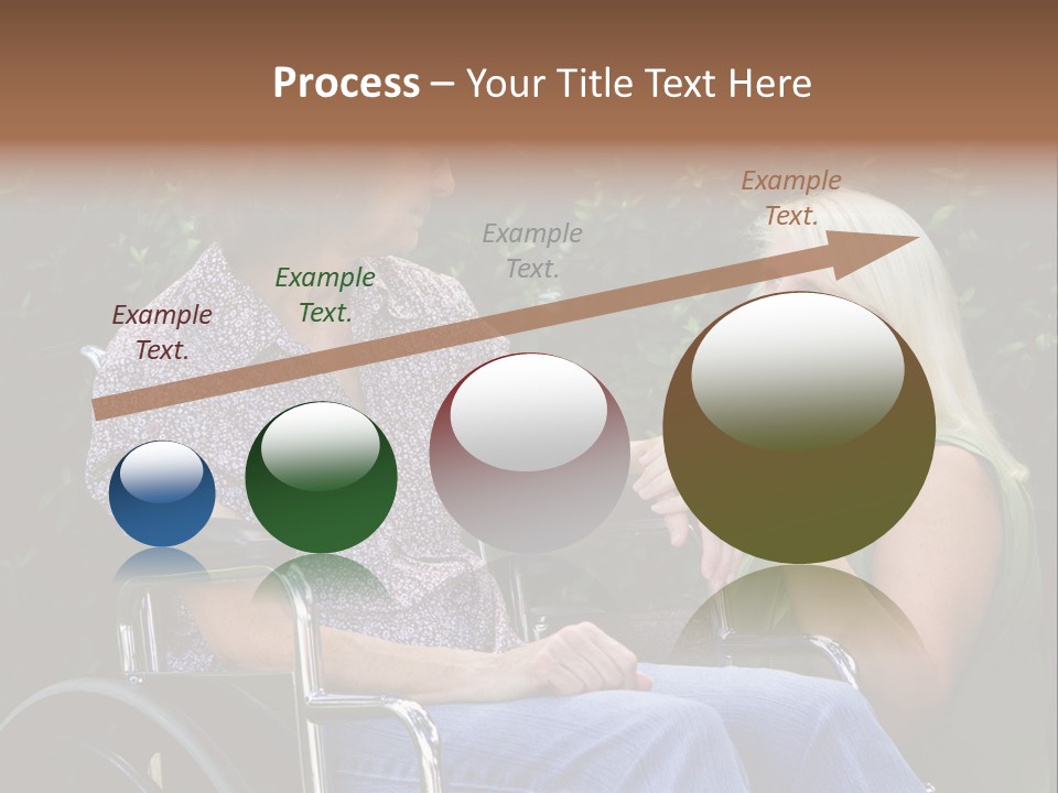 A Woman In A Wheel Chair Talking To Another Woman PowerPoint Template