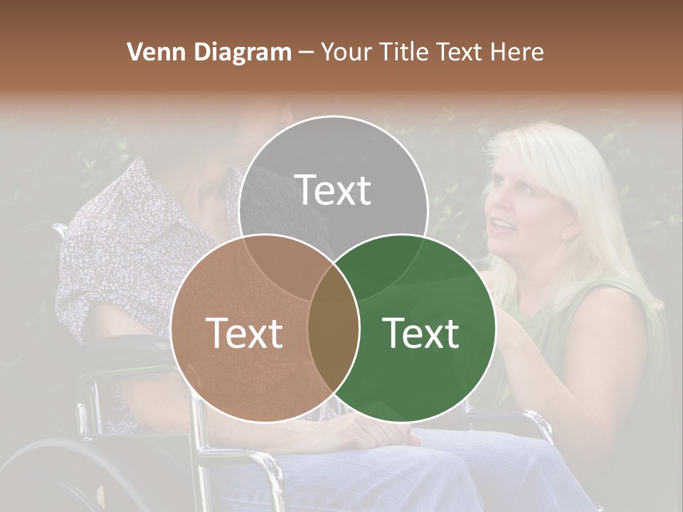 A Woman In A Wheel Chair Talking To Another Woman PowerPoint Template