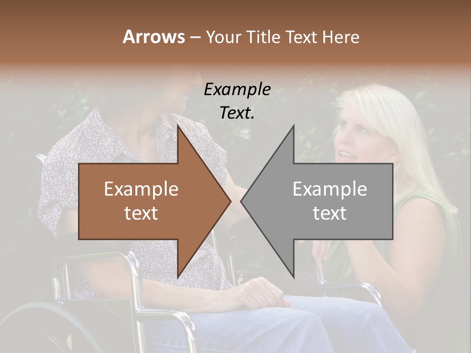 A Woman In A Wheel Chair Talking To Another Woman PowerPoint Template