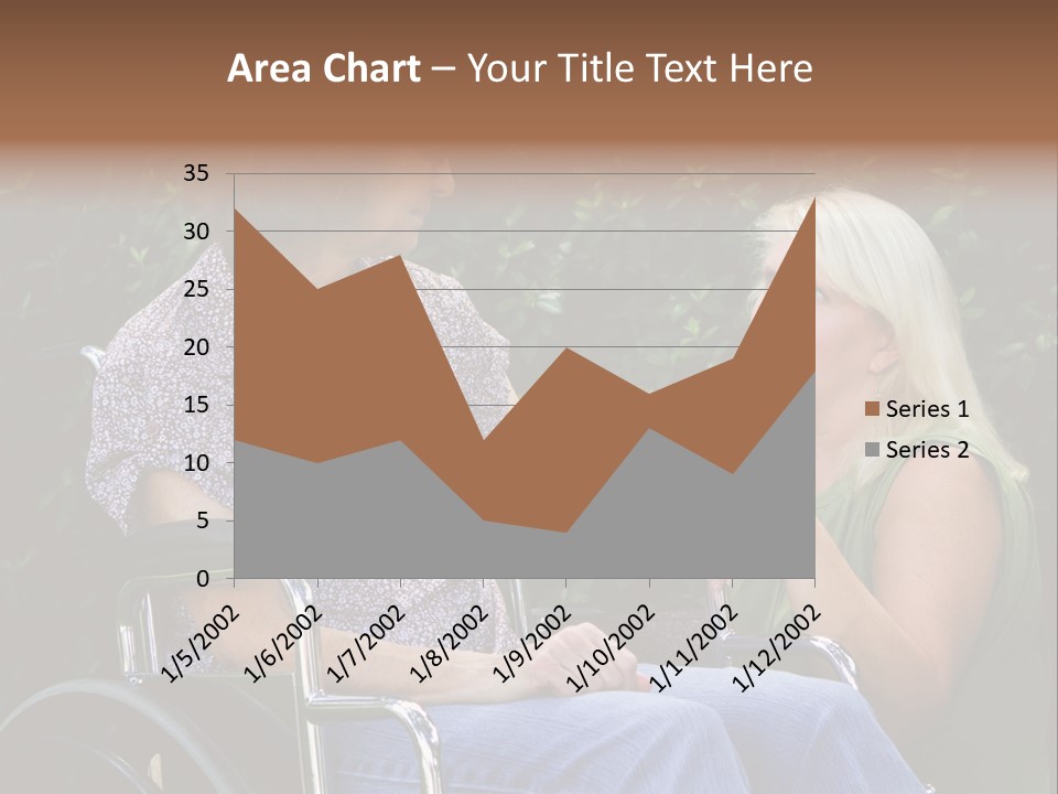 A Woman In A Wheel Chair Talking To Another Woman PowerPoint Template