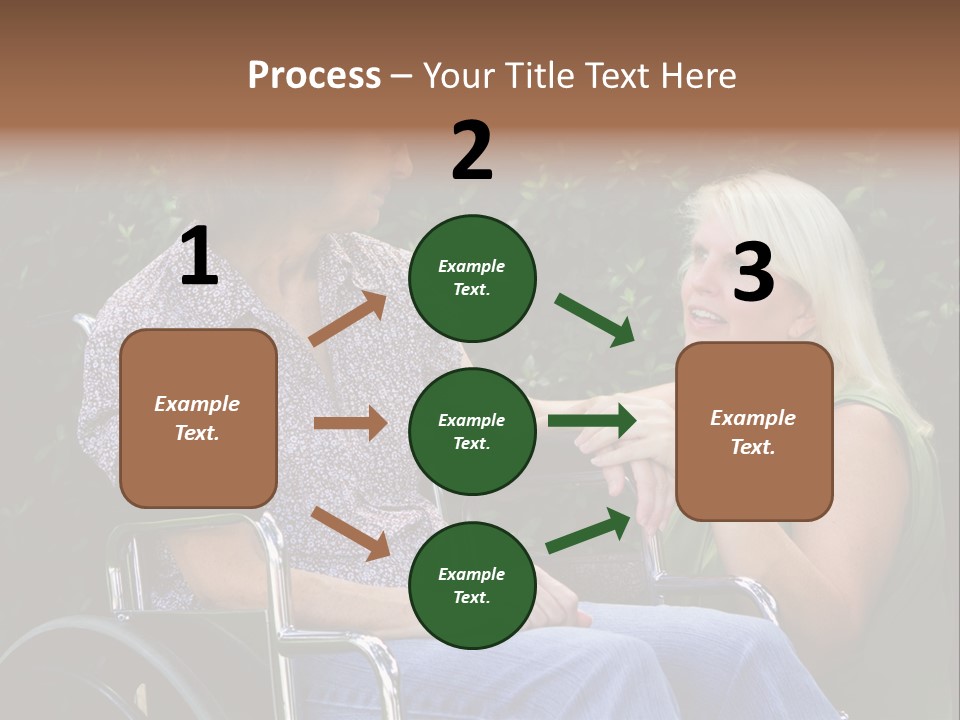 A Woman In A Wheel Chair Talking To Another Woman PowerPoint Template