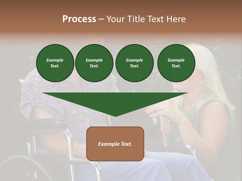 A Woman In A Wheel Chair Talking To Another Woman PowerPoint Template