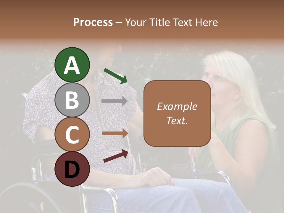 A Woman In A Wheel Chair Talking To Another Woman PowerPoint Template